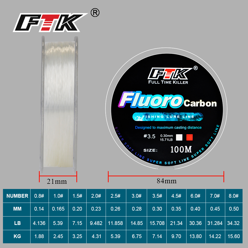FTK 100M Fluorocarbon Fishing  - Fluorocarbon Line 리뷰 및 가격
