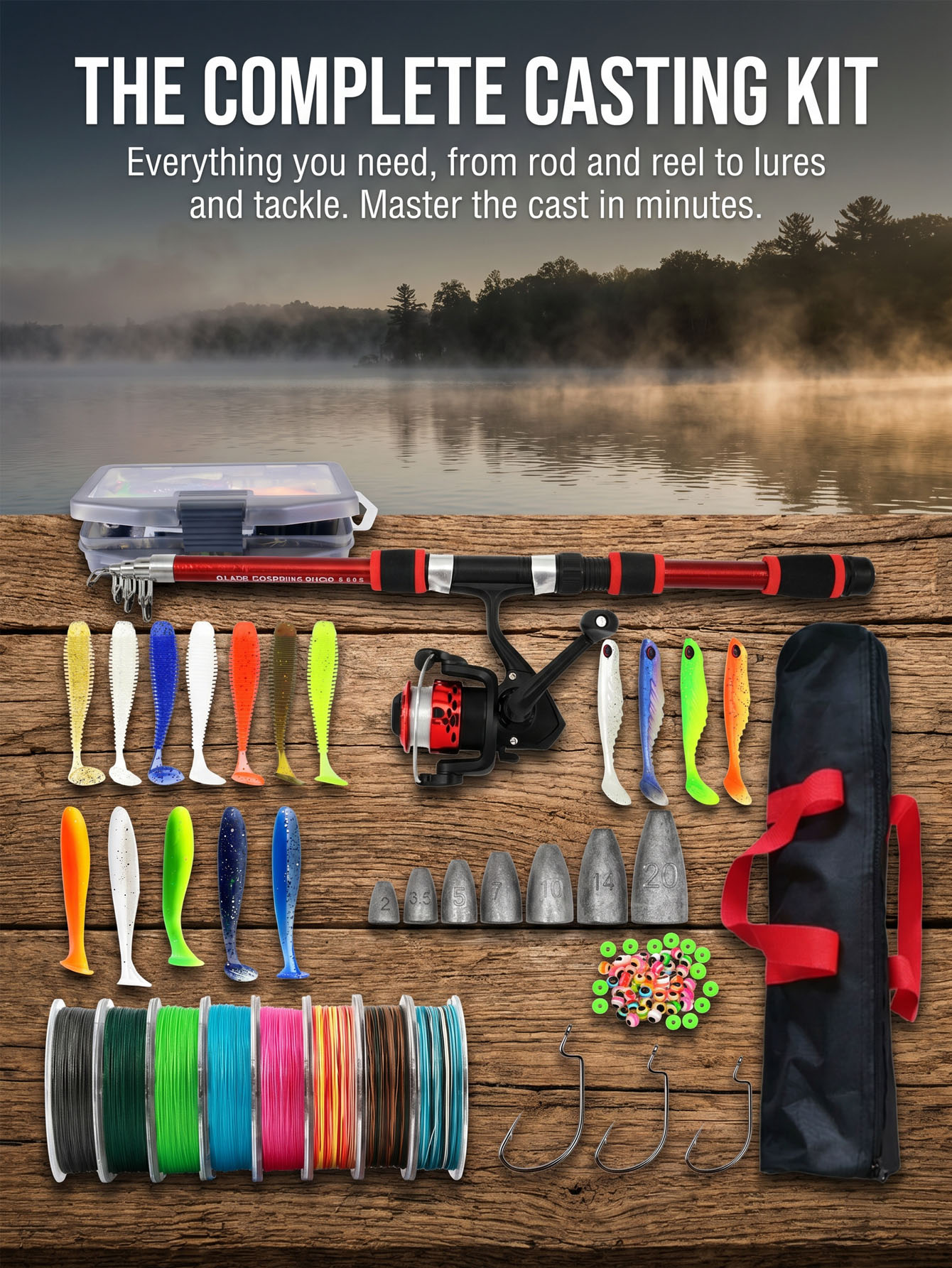 Fishing Rod Reel Combos Collap - Fishing Line Spooler 리뷰 및 가격