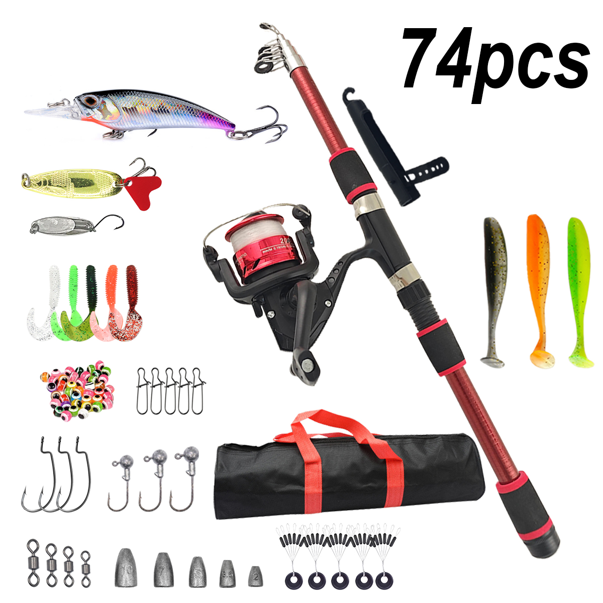 Fishing Pole Set Full Kits Wit - Fishing Line Spooler 리뷰 및 가격