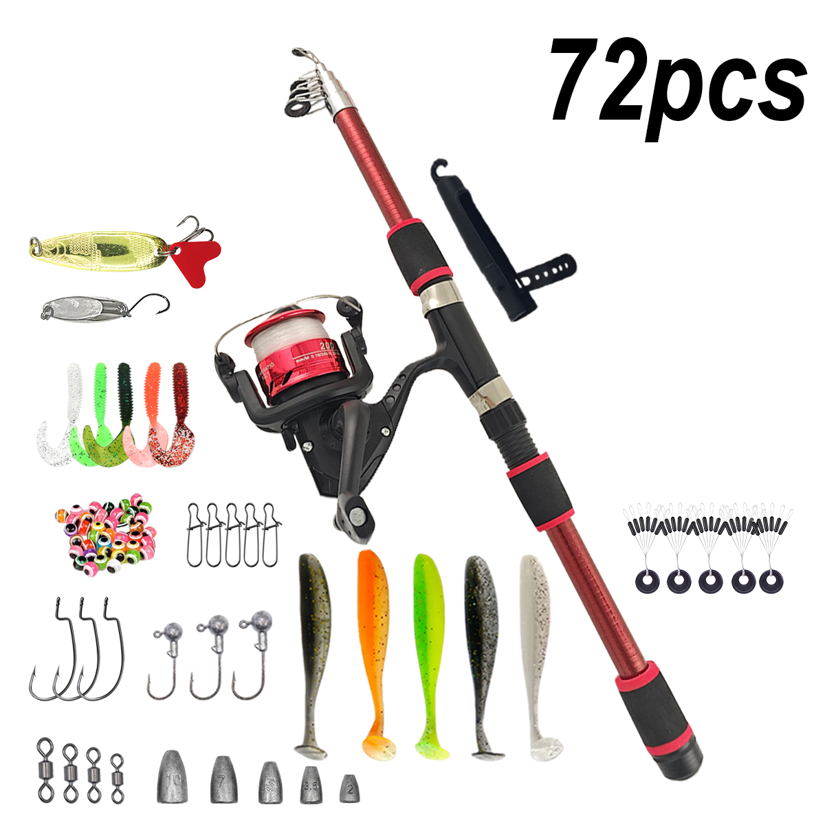 Fishing Pole Set Full Kits Wit - Fishing Line Spooler 리뷰 및 가격